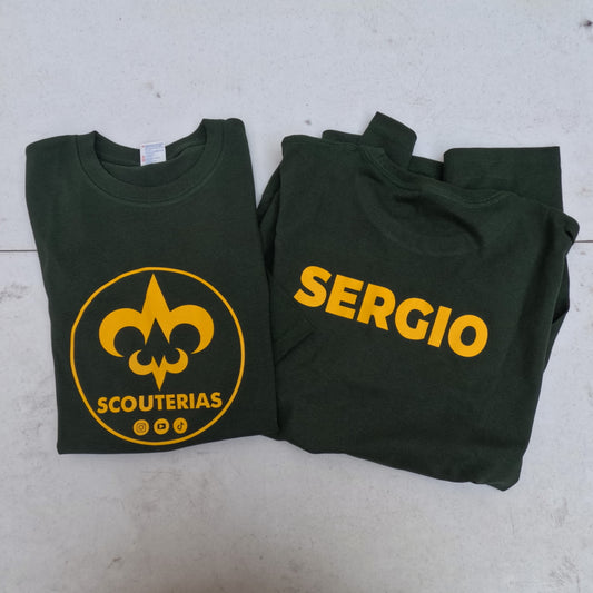 Playeras scouterias con nombre tallas de adulto.